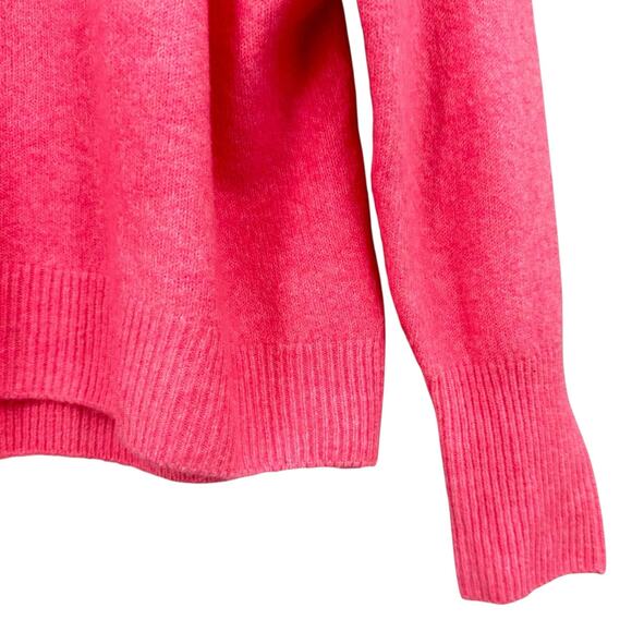 Vince Camuto NWT Bright Pink Plush Knit Oversized Long Sleeve Turtleneck Sweater - Picture 8 of 15